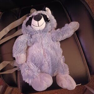 Kids Plush Racoon Backpack, Gently used